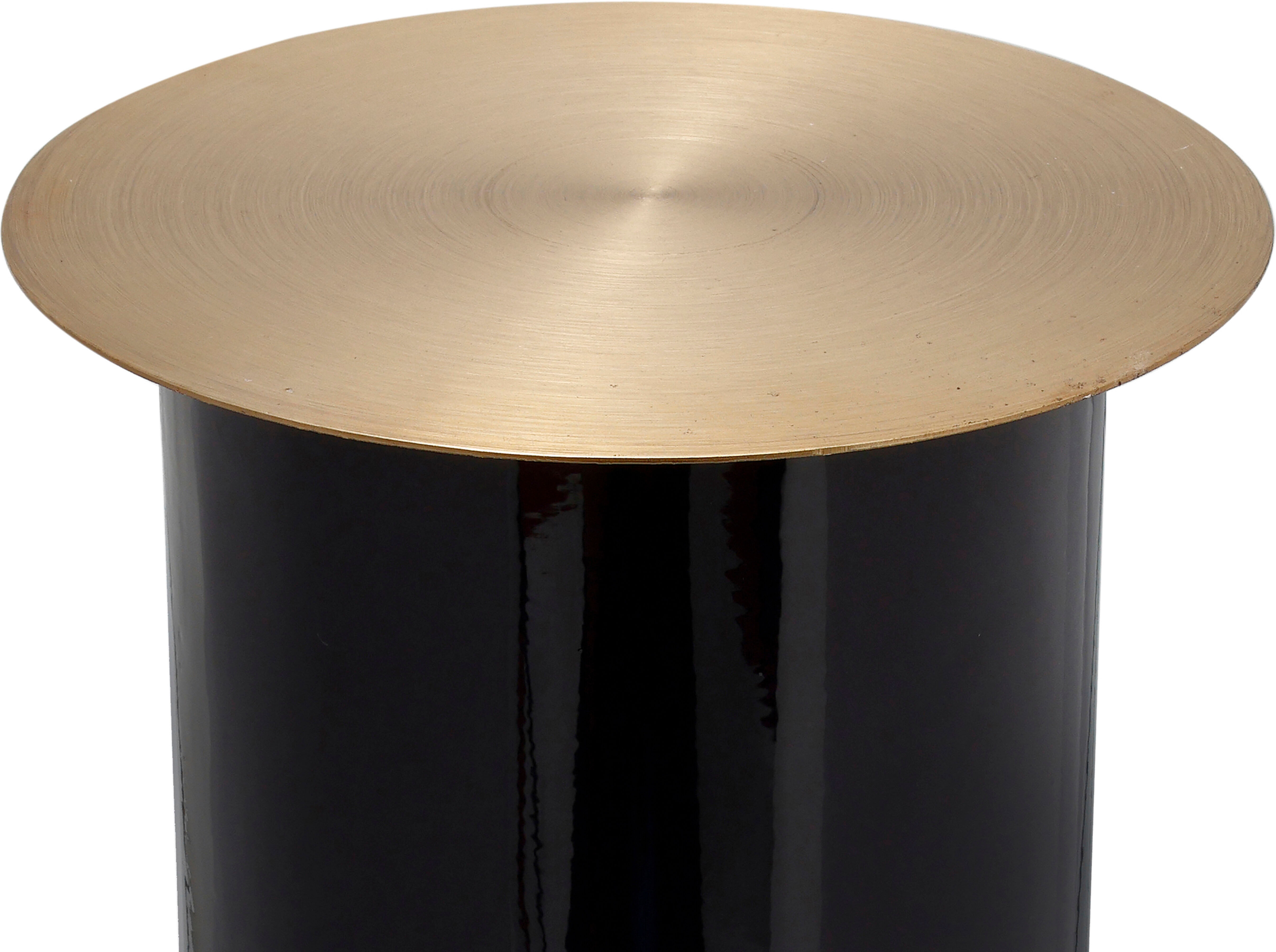 Kerzenhalter KAYOOM "Bodenkerzenständer Art Deco 165", gold (schwarz, goldfarben), B:20cm H:40cm T:20cm Ø:20cm, Metall, Kerzenhalter, Kerzenhalter schwarz, goldfarben B/H/T: 20cm x 40cm x 20cm
