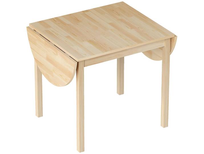 Homcom Esstisch Klappbar Küchentisch für 6 Personen mit Drop-Leaf-Design, Naturfarben, Holz, 70x75x140 cm, Esszimmer, Esstische