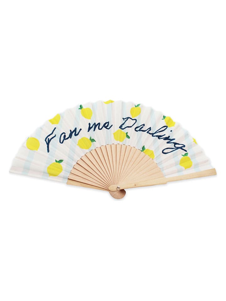 Winkee Fächer ''Fan me Darling'' in Gelb/ Hellblau - (L)25 cm - onesize