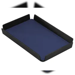 Stil Casa, Set aus 6 Tabletts für Hotelzimmer, Innenausstattung aus beschichtetem Polyurethan, 17x11 cm, Saffiano-Farbe Blau.