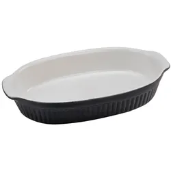 CreaTable Auflaufform Classic 20 x 34 cm Steinzeug Schwarz