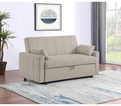 Coaster Portland Boucle Upholstered Sleeper Sofa Bed - 59.75'' x 34.00'' x 36.50''