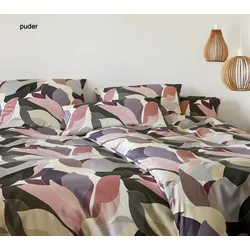 Elegante Bettwäsche Night Garden - 155x220 cm + 80x80 cm	puder