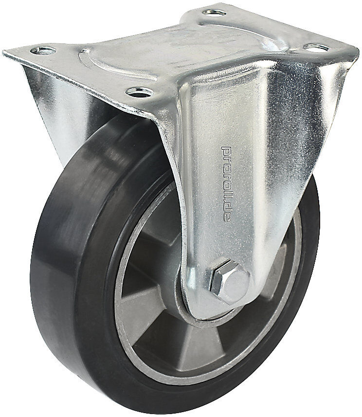 Elastik-Vollgummi-Reifen, schwarz, Rad-Ø x Breite 200 x 50 mm, Bockrolle Proroll