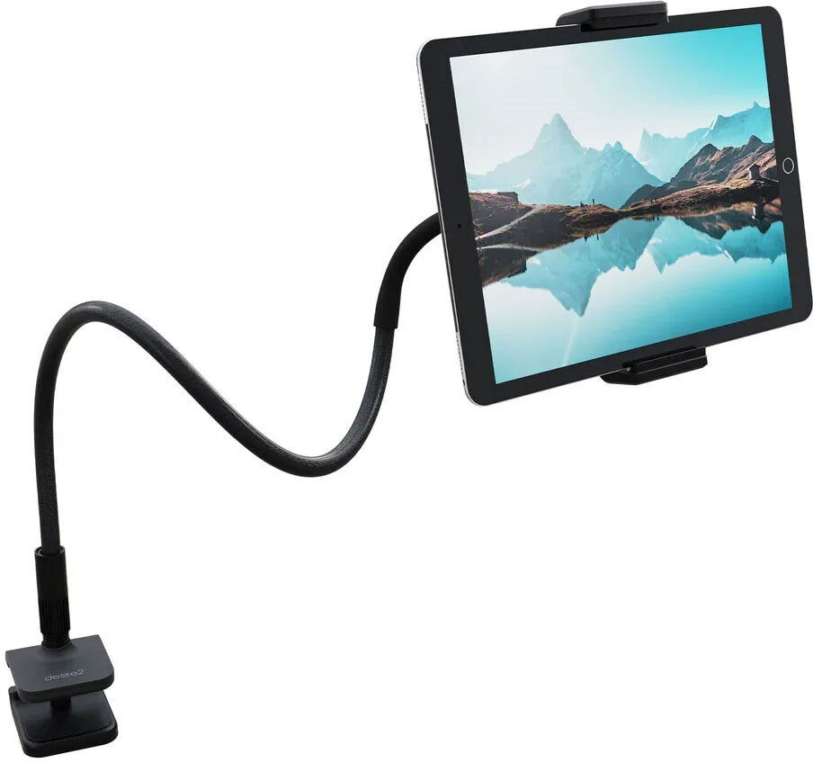 Desire2 Gooseneck Tablet Holder m. Klemme til Bord - Sort