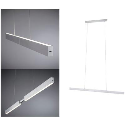 PAULMANN LED Pendelleuchte "LED Pendelleuchte Aptare dimmbar", grau (aluminiumfarben), 2, H: 150cm, 1 Stk., Leuchten, Memoryfunktion, LED Pendelleuchte
