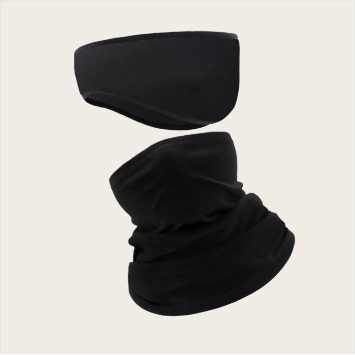 INF Winter Outdoor Radfahren Thermo Masken Set - Fleece Nackenwärmer und Ohrenschützer