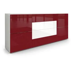 SIDEBOARD Rova Bordeaux Hochglanz / Weiß Hochglanz