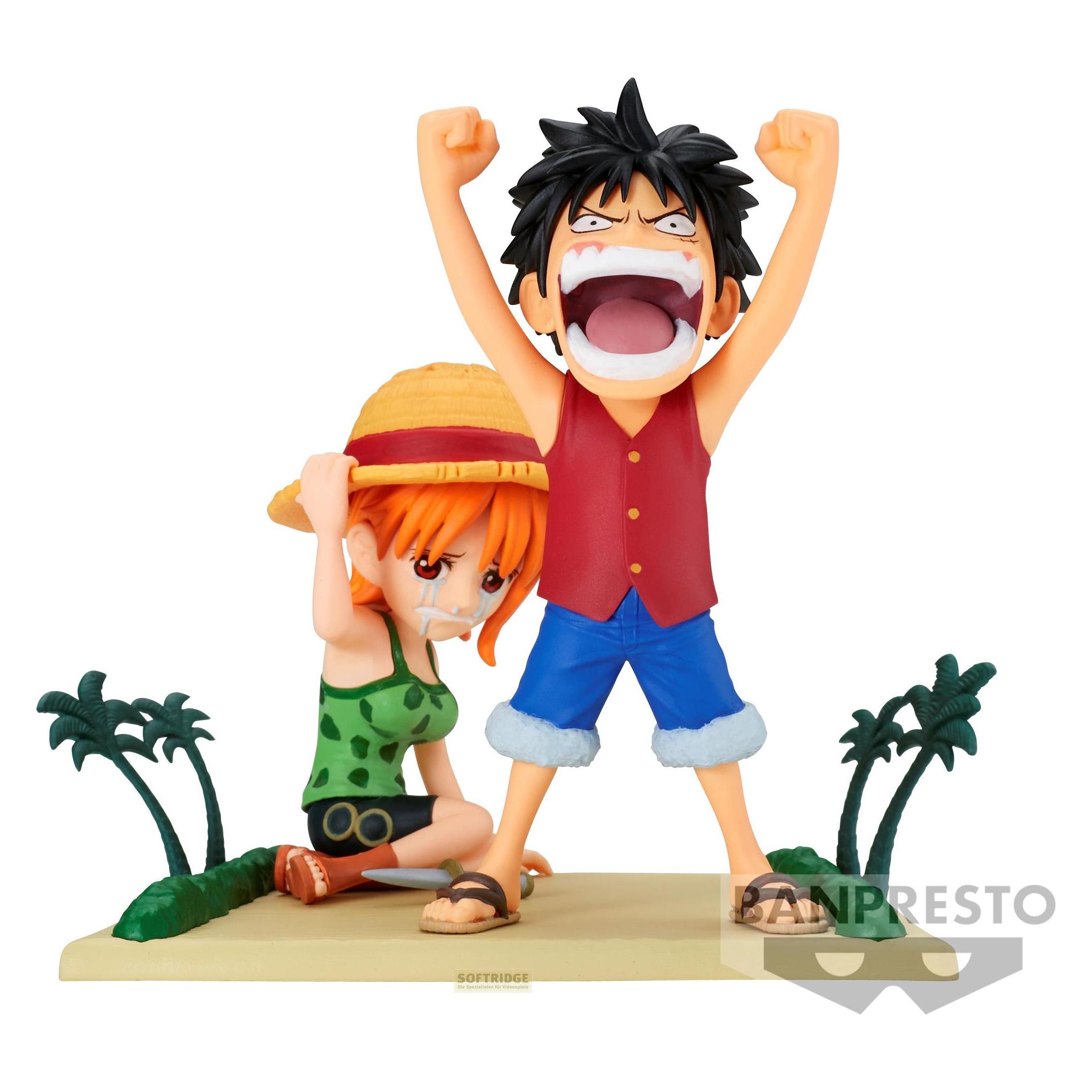 Banpresto ONE PIECE - Luffy & Nami - Figurine WCF-Log Stories 7cm (51649)