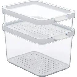 Rotho Cauma Kühlschrankorganizer Set 2 teilig 1,2 Liter / 2,15 Liter