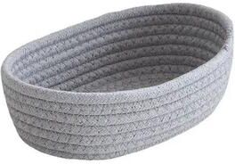 HomeDecorAndMore LLC Nordic Cotton Rope Woven Storage Baskets, Desktop Organizer For Sundries, Keys & Cosmetics gray large