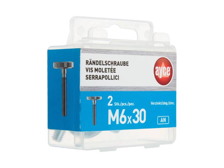 Ayce Rändelschraube M6 30 mm