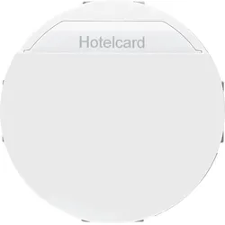 Hager WLN8010WG Relais-Schalter mit Zentralstück für Hotelcard 1930/R.classic polarweiß, gl.