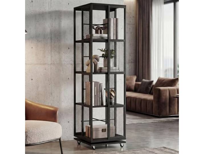 Mendler Bücherregal HWC-P13 147x40x40cm Metall - schwarz