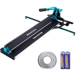 VEVOR Fliesenschneider mit einer Gesamtschnittlänge von 800mm, Schnittstärke 4-15mm Mindest. Schnittbreite 25mm Fliesenschneidmaschine inkl. Extra Schneidrad Fliesenverlegungs-& Renovierungsprojekten