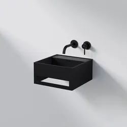 Steinberg Serie 443 Wandwaschtisch, Schwarz matt 443 7251 S