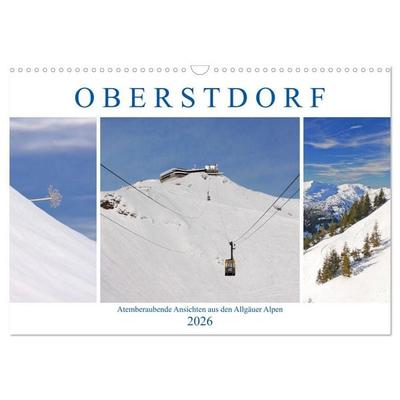 Oberstdorf. Atemberaubende Ansichten aus den Allgäuer Alpen (Wandkalender 2026 DIN A3 quer), CALVENDO Monatskalender
