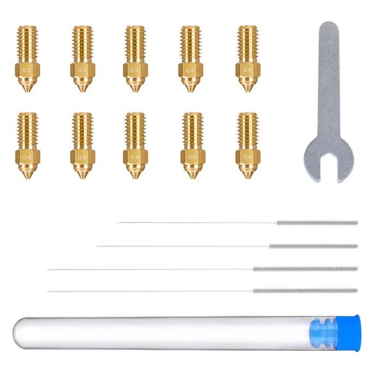 Elegoo Neptune 4 / 4 Pro Messing-Düsensatz (0,2 mm x 2, 0,4 mm x 4, 0,6 mm x 2, 0,8 mm x 2) (Düse) (50.204.0060)