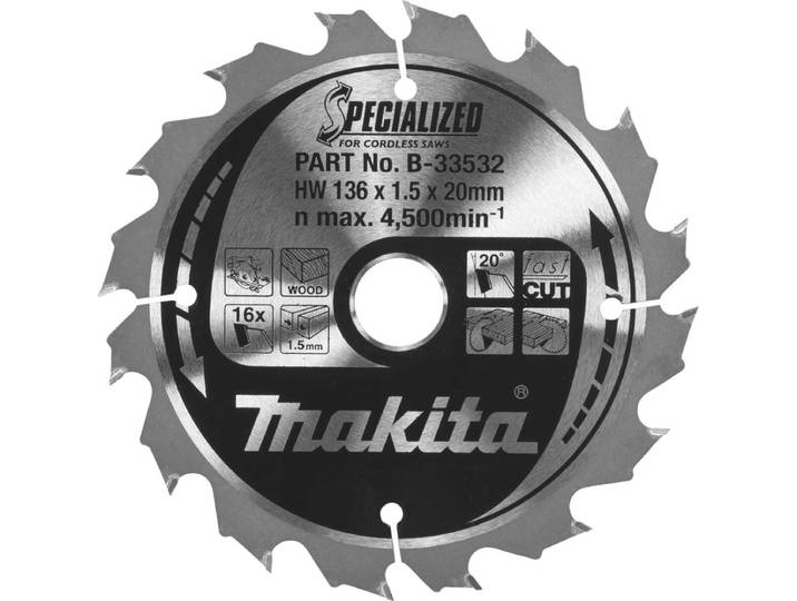 Makita B-33532 SPECIALISED Sägeb.136x20x16Z