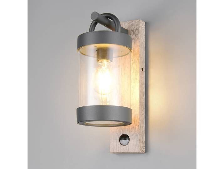 Außenwandleuchte Sambesi mit Sensor 13 x 33 x 19cm Braun