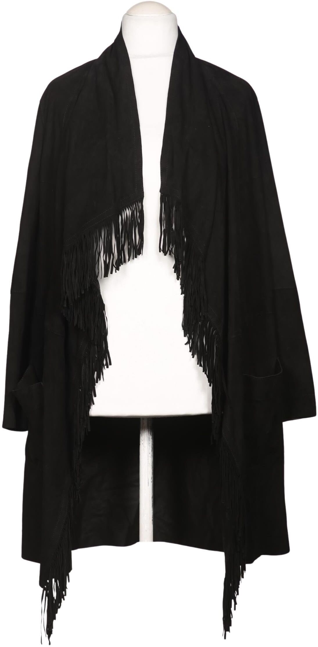Laurel Damen Mantel, Schwarz, Gr. EU 38, Leder - Second Hand