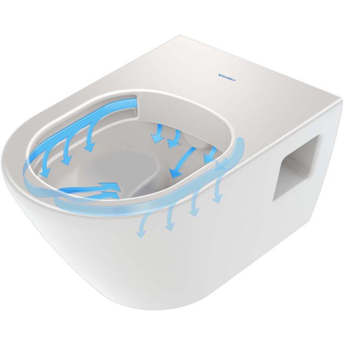 Duravit D-Neo Wand-Tiefspül-WC 25780900001 rimless, weiss wondergliss