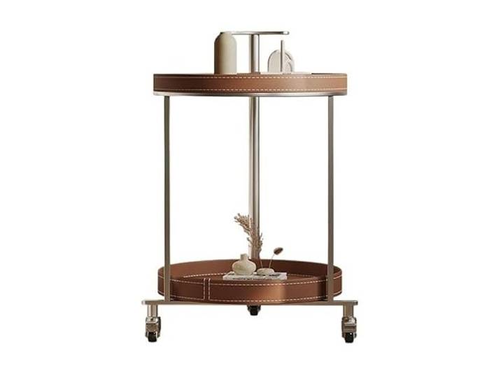 SAMCIOI Wohnzimmer-Beistelltisch, Couchtische Licht Luxus Kleine Trolley Seite Tisch Einfache Wohnzimmer Runde Bewegliche Kaffee Couchtisch, Nachttisch
