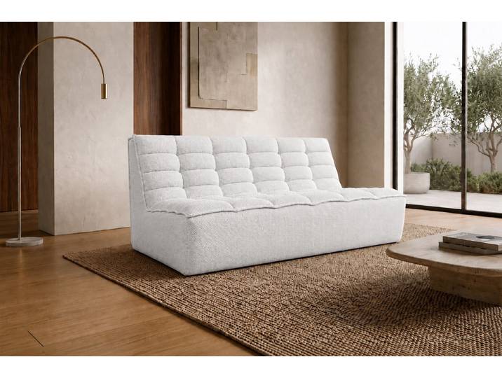 Kaiser Möbel Sofa Modulares 2-Sitzer im Plüschstoff POP LAZY, Einzelmöbel, Modulares Design, weiche Polsterung, 3D-Plüschstoff