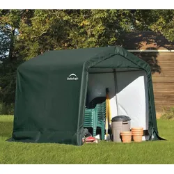 ShelterLogic Folien Zeltgarage Gerätehaus | Grün | 240x240x240 cm - Grün