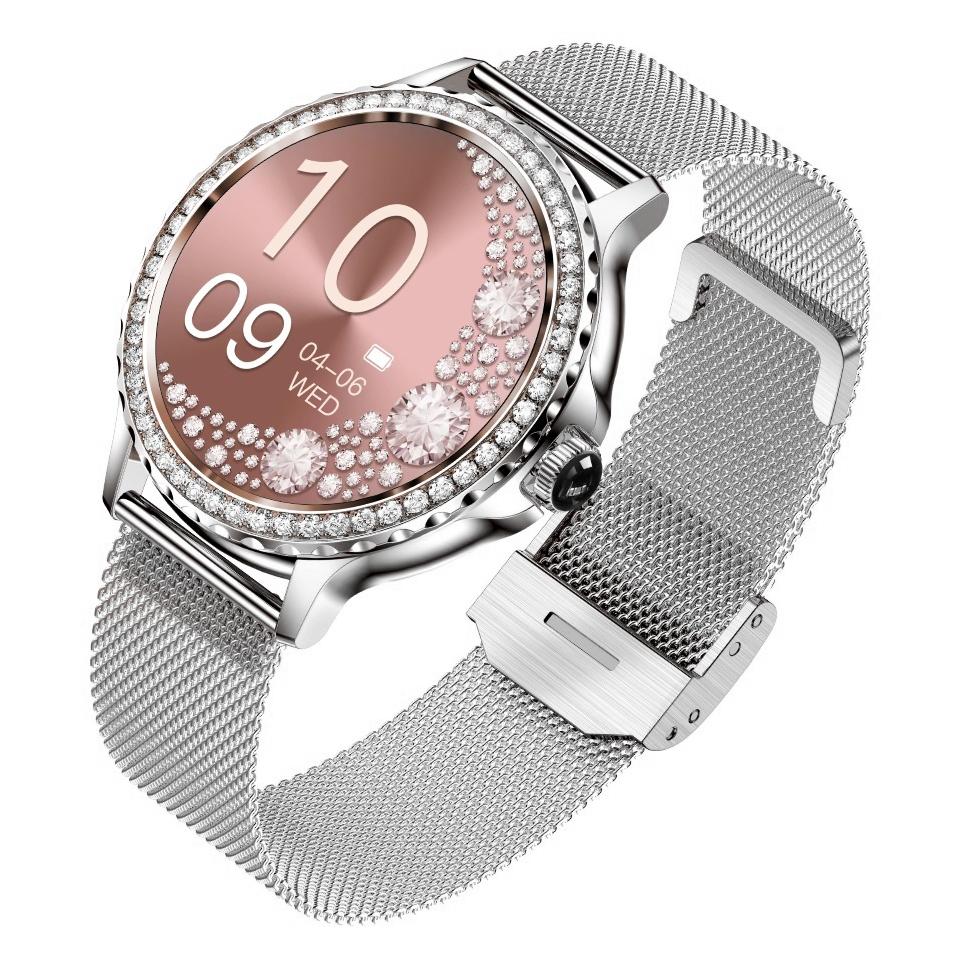 Rubicon Damen-Smartwatch RNCF19-1 Silbernes Armband + Armband (Edelstahl, Silber) (55760576)