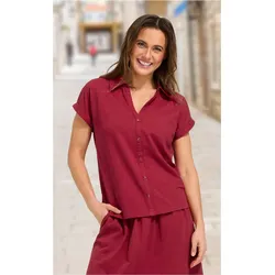 Baumwoll-Shirt in dunkelrot in Größe 48/50 von DW-Shop, Dunkelrot, 48/50