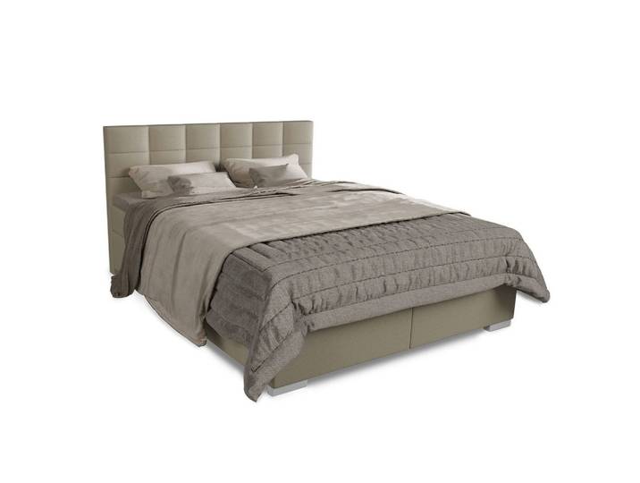 BOXBETT Seattle beige 180x200 cm Malmo-Stoff