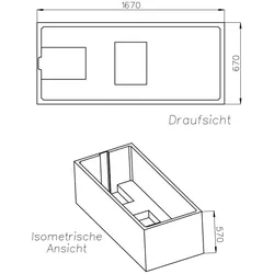 Neuesbad Wannenträger für Polypex K 1700 170x70 SW85322