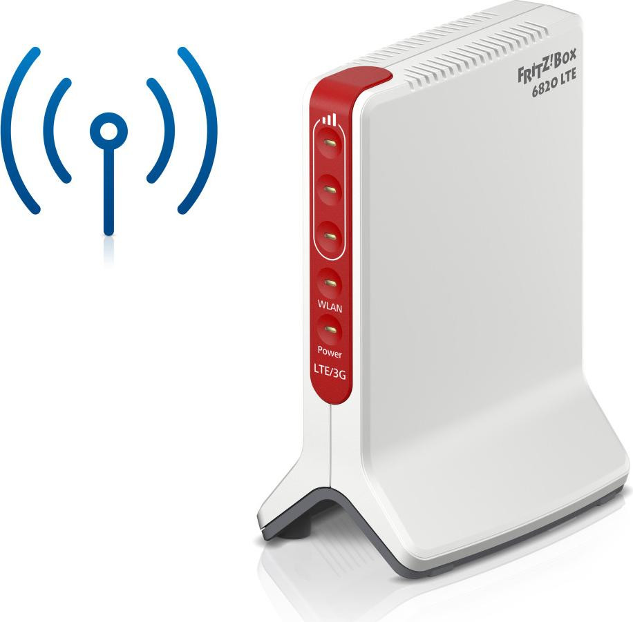 FRITZ! Box 6820 LTE v4 Internationale versie Router Rood/Wit met 4G en Wi-Fi 4