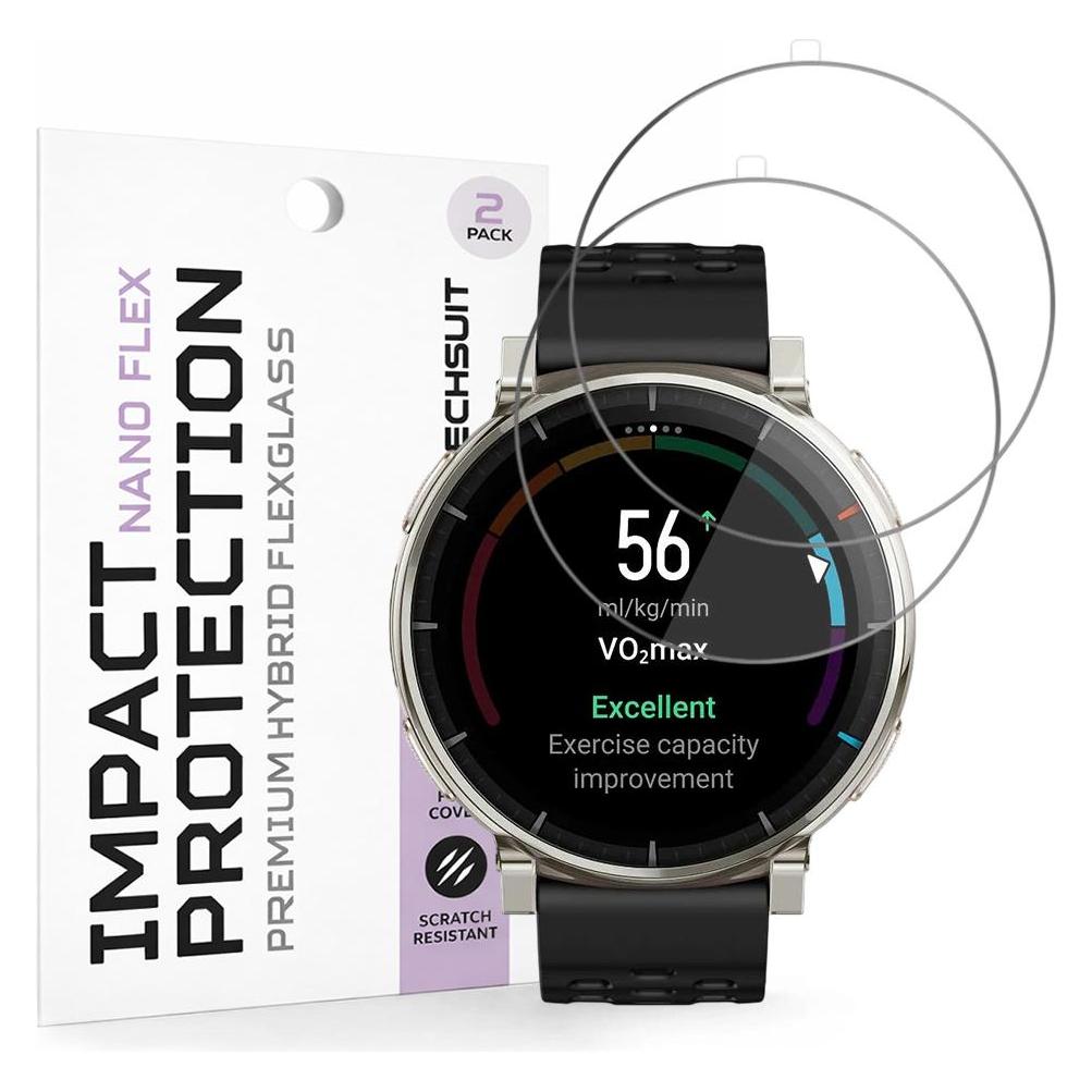 Techsuit - Nano Flex (2 pack) - Amazfit Active 3 Premium - Black (68651643)