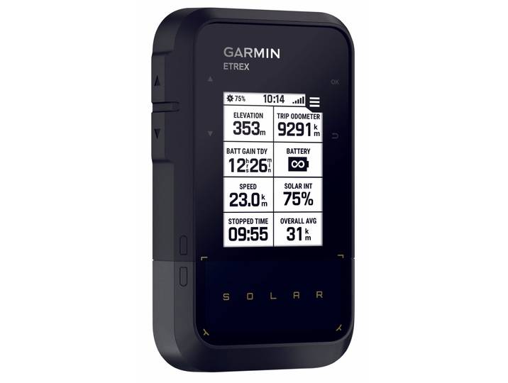 Garmin eTrex Solar Outdoor Navigation – Velo Navigation/Fussgänger Navigation – schwarz