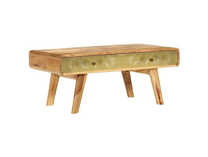 Makastle Wohnzimmertisch Couchtisch Massivholz Mango 90x50x40 cm
