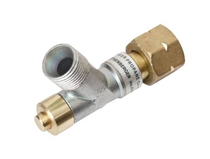 ROTHENBERGER Industrial Propaan slangbreukbeveiliging Veiligheidsvoorziening stopt betrouwbaar gas bij slangbreuk 2 x G 3/8“ L-DVGW-gekeurd Montage direct op de regelaar