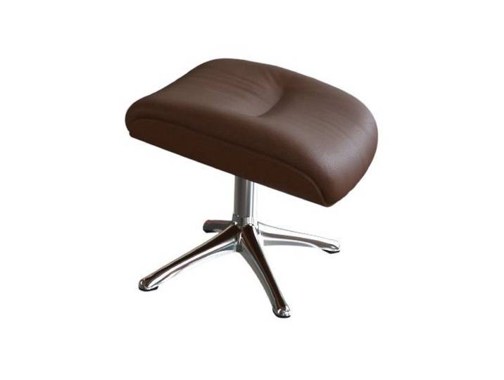 FLEXLUX Fußhocker Elegant Beinstütze, Entspannung, Skandinavisch, Ultimativer Komfort, Organische Formen, Robuster Alu fuß, Weicher Stoff oder Echtleder