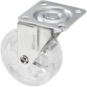 SO-TECH Möbelrolle RAPID 129885, mit Anschraubplatte, 75mm Ø, Tragkraft 35 kg, Lenkrolle aus Polyurethan