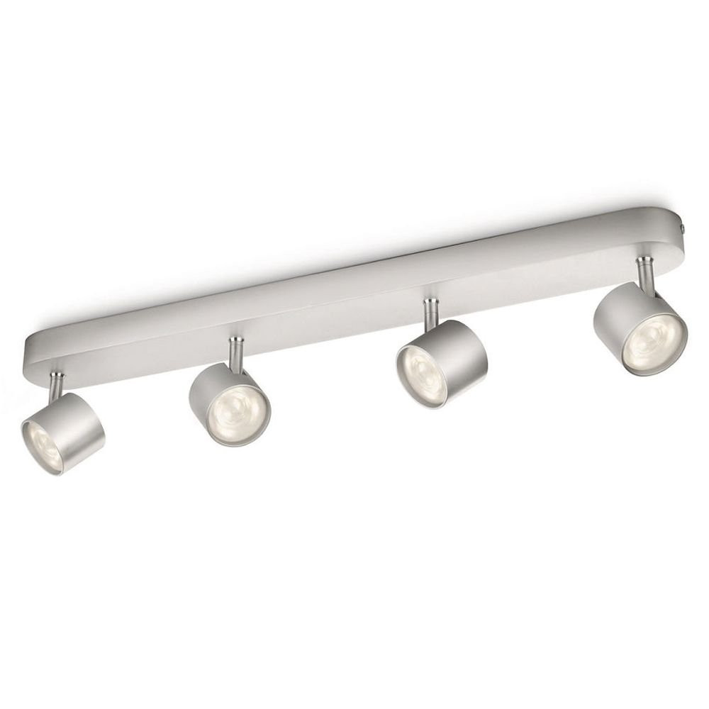 Philips My Living Star 4-lichts Led Plafondspot Metaalgrijs
