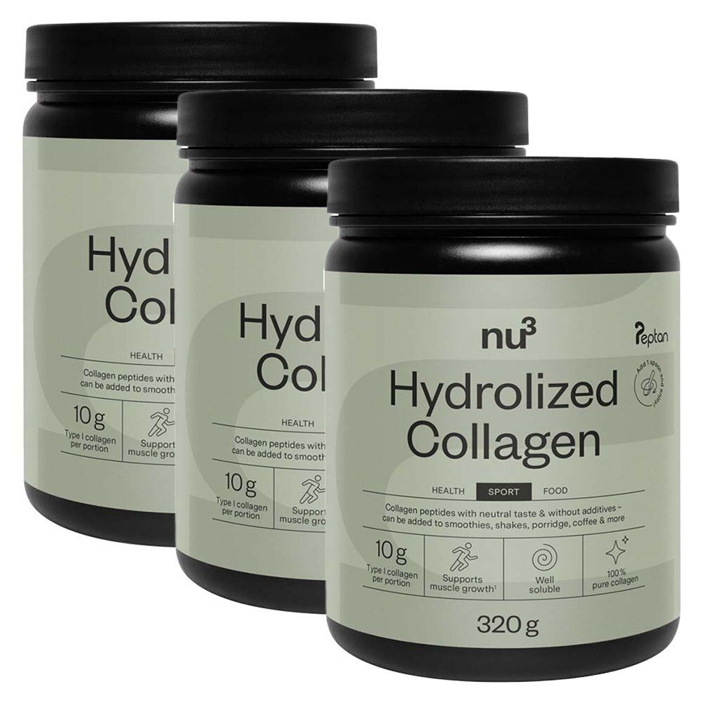 nu3 Kollagenhydrolysat, Pulver 3er-Set 3x320 g