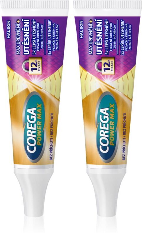 Corega Max Control crème fixatrice pour appareils dentaires 2x40 g