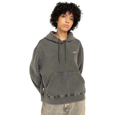 Hoodie ELEMENT "Element Co Washed", Damen, Gr. S, grau (off schwarz), Obermaterial: 50% Baumwolle, 30% Baumwolle, 20% Polyester., Sweatshirts Hoodie