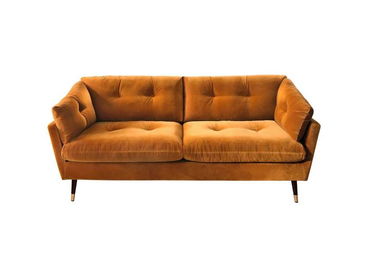 3-Sitzer-Sofa 206/85/89 cm Gelb Mikrofaser