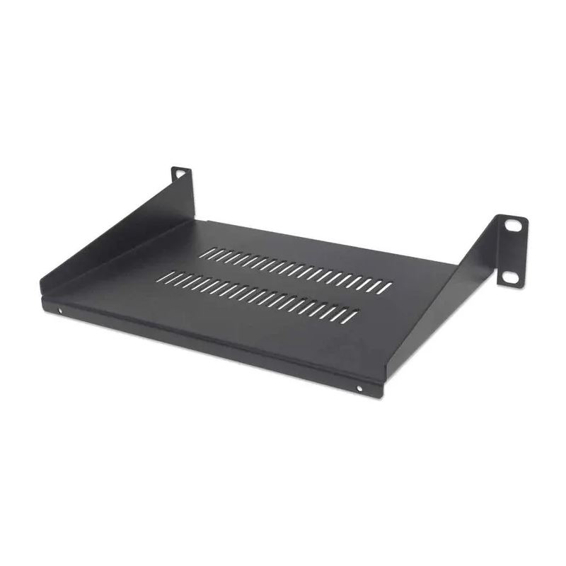Intellinet 10" Fachboden 150mm Frontmont. 1HE perforiert sw