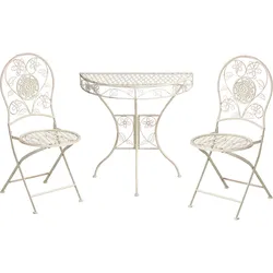 BISTRO-SET Metall Hellbeige Yaviza