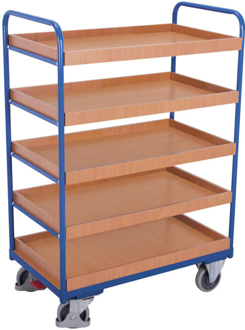 VARIOfit Chariot à plateaux haut 965 × 555 mm 5 plateaux (sw-600.214)