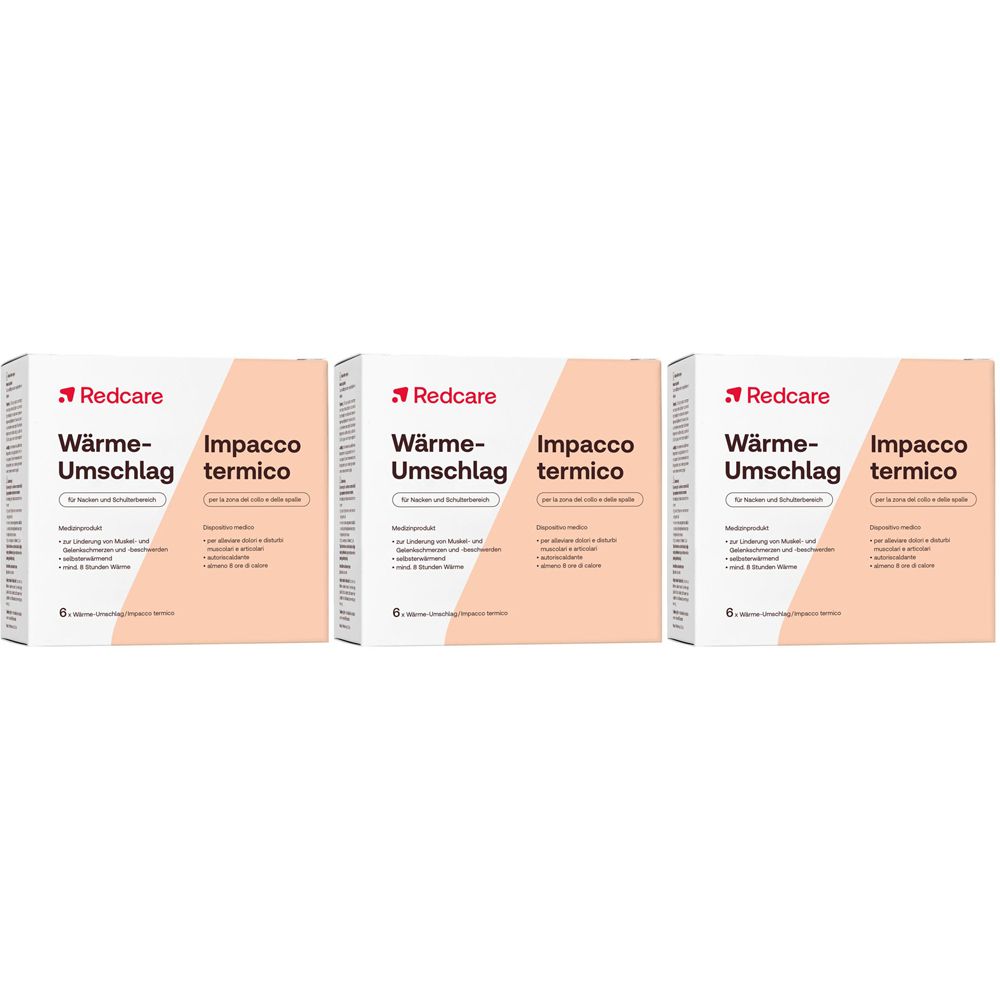 Redcare Wärmeumschlag 3x6 St Pflaster