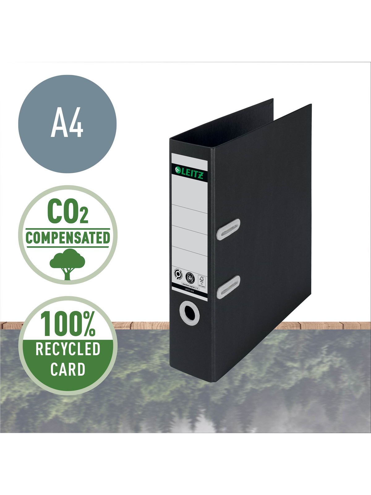 Leitz Qualitäts-Ordner 180° Recycle, Schwarz
